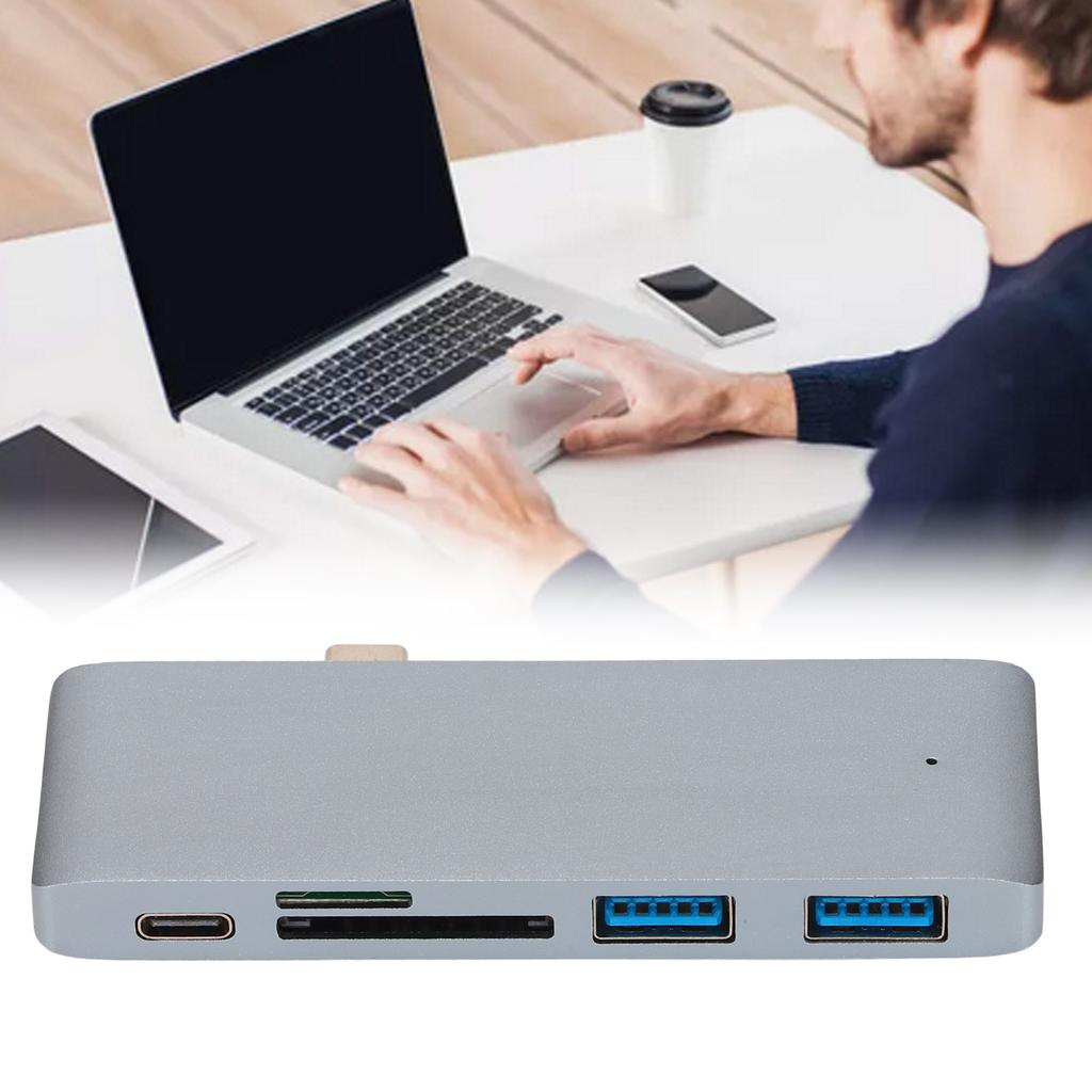 Přenosný USB C Hub 5 v 1 PD Rychlý Multi Port Rozšíření USB C Adaptér pro MacBooks pro Tablet