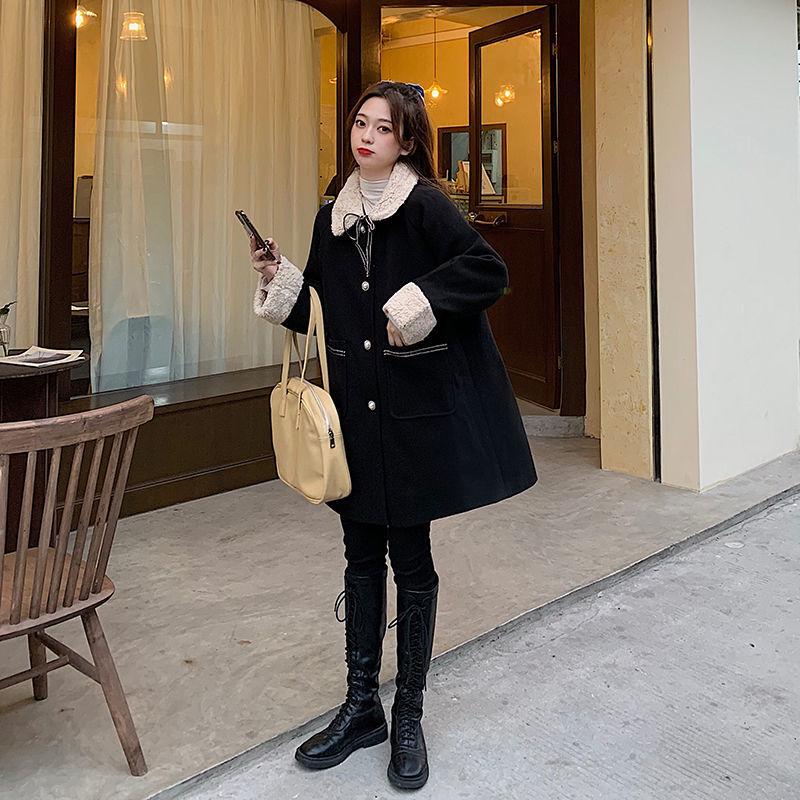 Hepburn Style Women's Tweed Coat - Autumn/Winter Loose Fit, Trendy Fragrance-Inspired Thickened Outerwear