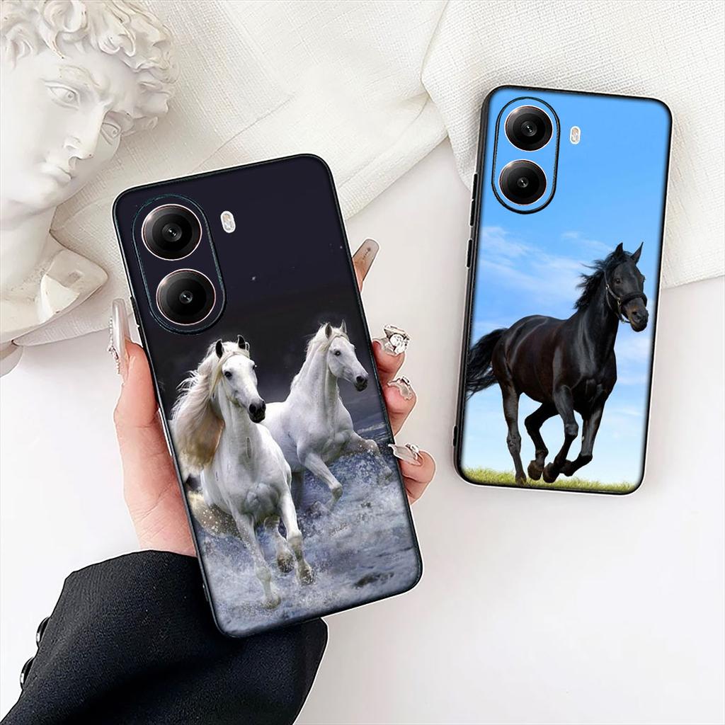 Running Wild Horse Wallpaper Phone Case for Motorola Moto G86 G14 G35 G34 G45 G55 G67 G75 G85 G24 G15 G54 G57 Power Soft Cover