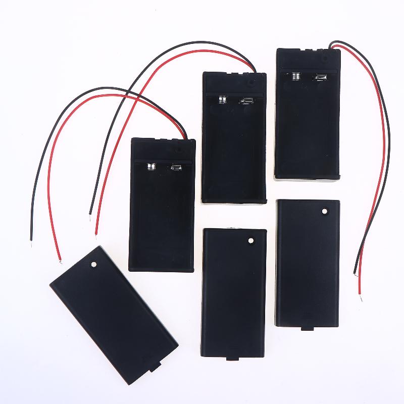 1/3/5Pcs 9V Battery Enclosure DIY Spare Parts With Top, Switch, Wire and DC Plug Included