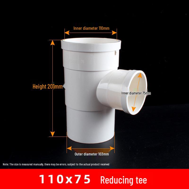 PVC Redukční T-kus s inspekčním otvorem a hrdlem/trnem