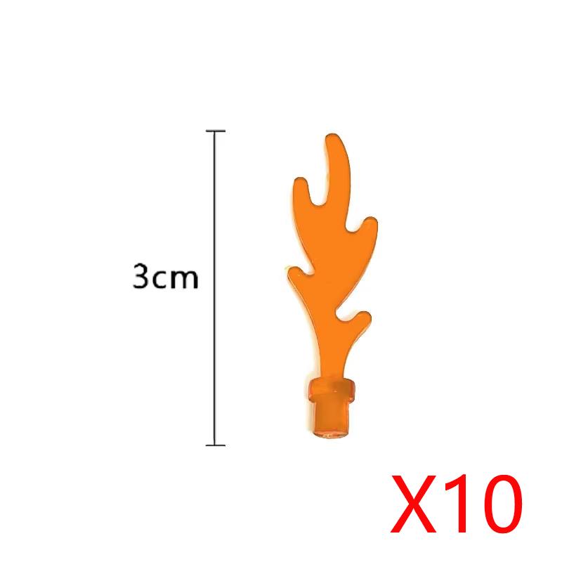 MOC Medieval Building Blocks Compatible Flame Feather Camping Wooden Pile Bonfire Tent Accessories Model Mini Bricks Toys Gifts
