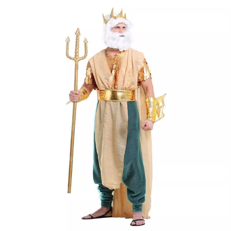 Halloween Mermaid King Fish Adult Couple Mermaid Costume Ancient Cleopatra Pharaoh Performance Costume
