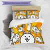 3pcs The Battle Cats Pattern Bedding Set Duvet Cover Set Includes Duvet Cover &pillowcases, Perfect All Season Bedroom Decoration & Gift