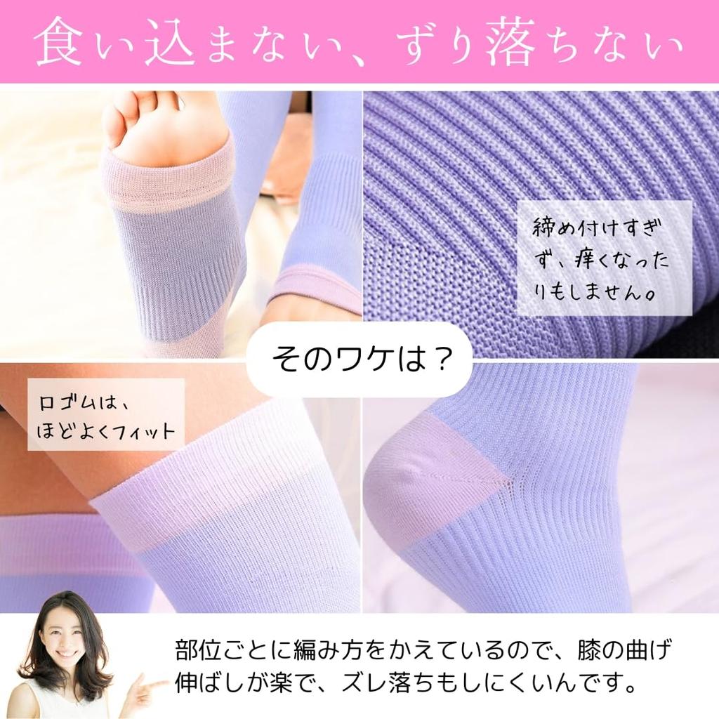 Day and Night Cold Refresh While Sleeping Women's Knee-High Socks, Long, Open-Toe, No-Toe, Socks, Protection, (Black, L-XL)