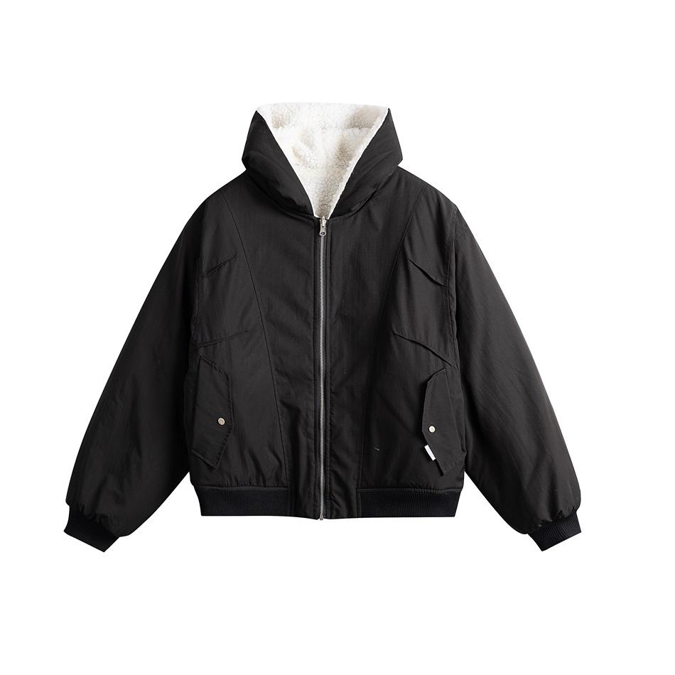 Унисекс Ретро Хлопковая Куртка с Искусственным Мехом NotBrand - Зимняя Модная Двусторонняя M