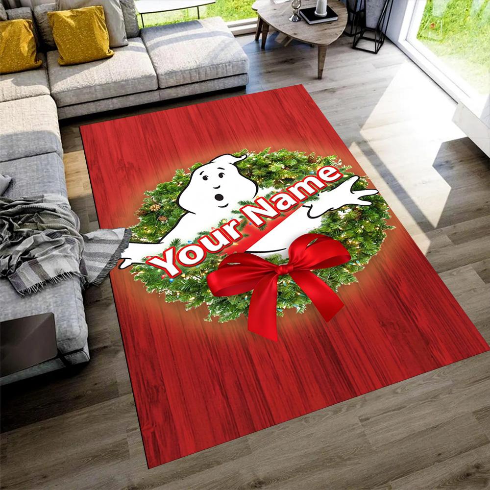 Ghostbusters Personalized Text Floor Mat Suitable for Entryway Kitchen Study room Bedrooms Antislip Carpet Anime Office Decor Wedding Party Gift