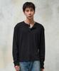 AGOD Soft Henley Neck Long Sleeve [Black]