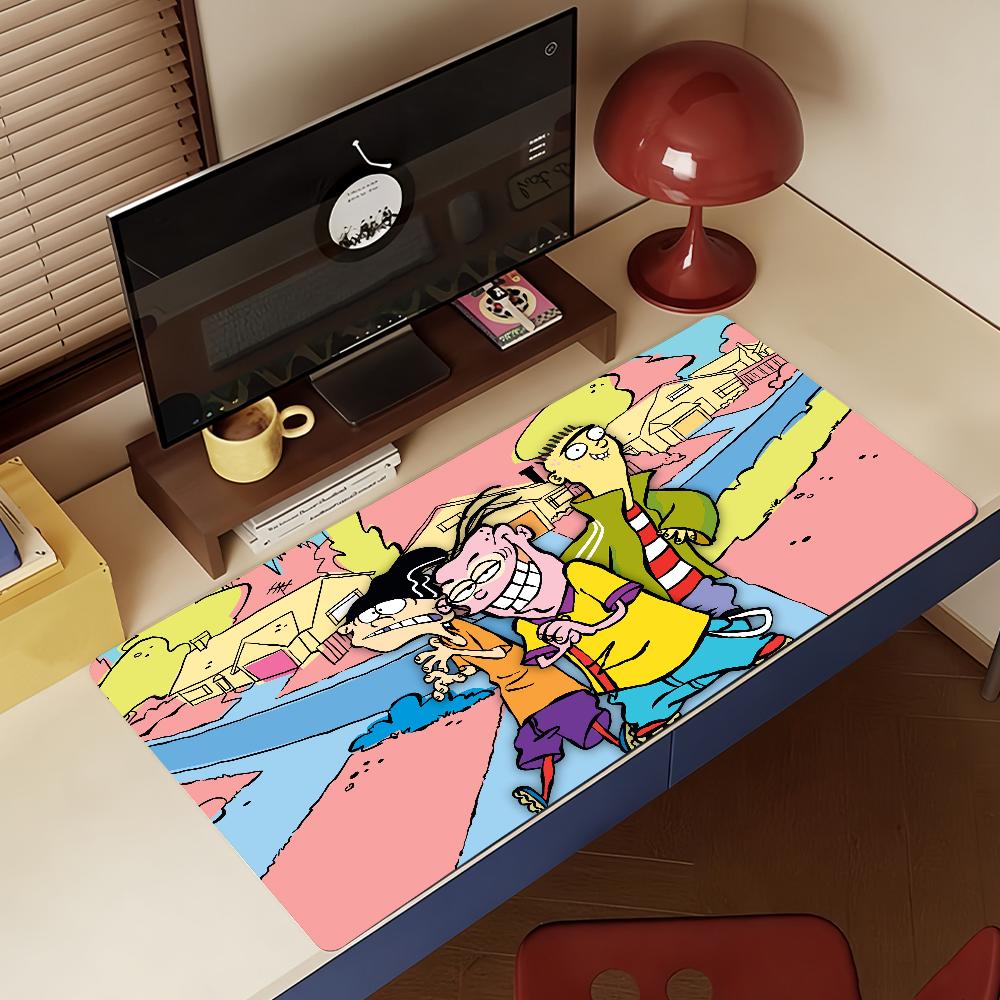 Cartoon E-Ed Edd n E-Eddy-S Mouse Pad Non-slip Rubber Gamer Balance Computer Mat Decoracion Deskmat Laptop Office Large