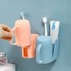 Toothbrush Holder Wall Mounted Mouth Toothpaste Dispenser Quick Draining Storage Squeezer Rack Bathroom Toothbrush Holder