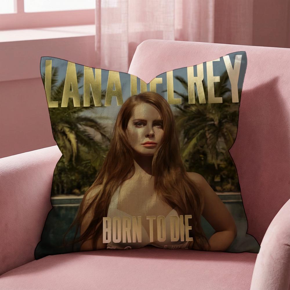 Singer L-Lana Del Rey Cushion Cover Multi-Scene Pillow Cover for Home & Car - Reversible, Soft & Durable for Daily Use
