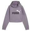 Puma Girls Logo Relaxed Fit Crop Hoodie