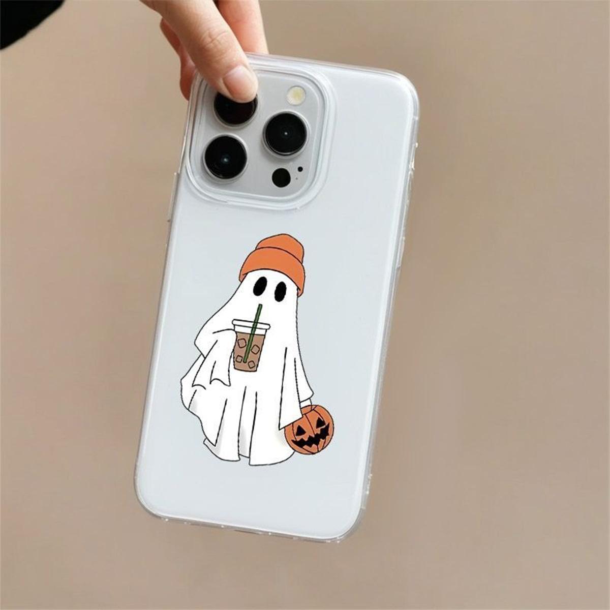 

Halloween White IMD Phone Case for Apple 17PROMAX Small Fresh Creative Phone Case For iPhone 17 Pro Max