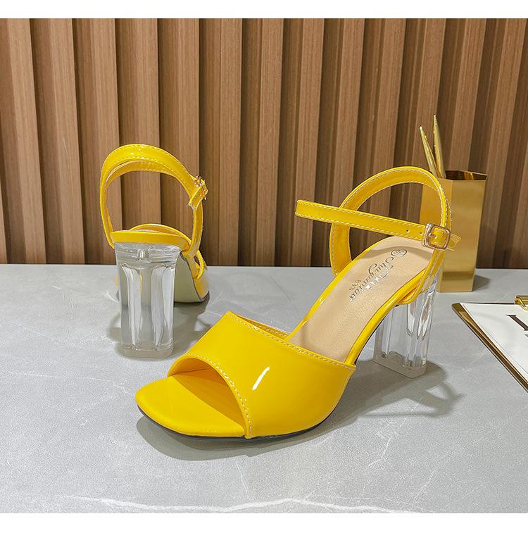 High Heel Women's Transparent Buckle Sandals