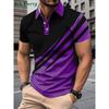 Stripe printed men's shirt fashion T-shirt