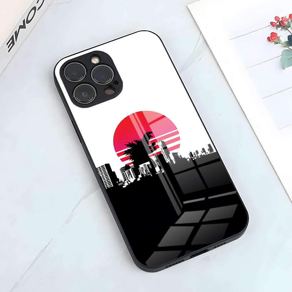 

Monster G-Godzillaes Phone Case For IPhone 17 Pro Max 15 Pro 16 14 Plus 12 13 Mini 11 Pro Shockproof Glass Cover iPhone14 Plus