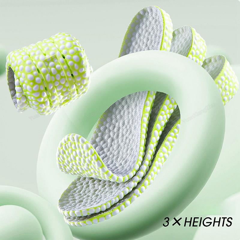 1Pair Height Increase Shoes Insole Boots Plantar Fasciitis Shock Absorption Insoles for Feet 1.5cm/2.5cm/3.5cm Growing Shoe Pads