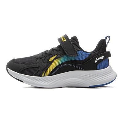Li Ning Kids Sports Lifestyle Series Comfortable Low-Top Casual Shoes Kids Casual Shoes Black Rainbow-Blue YKNV004-3