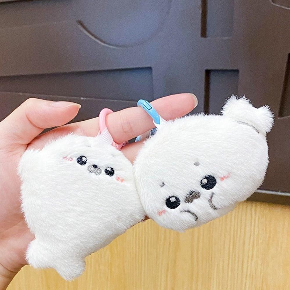 Ocean Animal Little Seal Doll Fluffy Keyring Seal Plush Keychain Backpack Decor