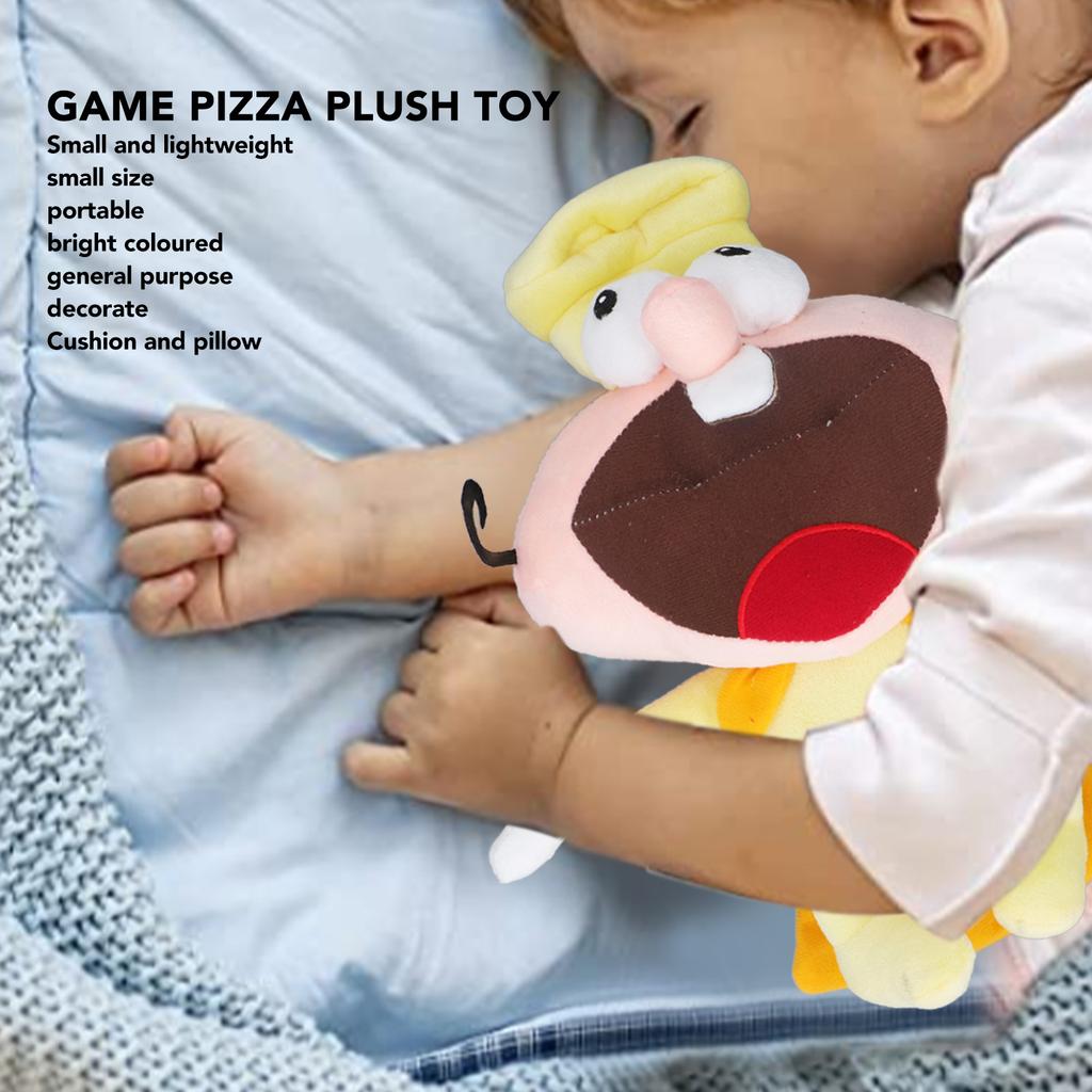 Gioco Pizza Peluche Carino Rilassante Colore Brillante Morbido Peluche Pizza Figura per Bambini Adulti