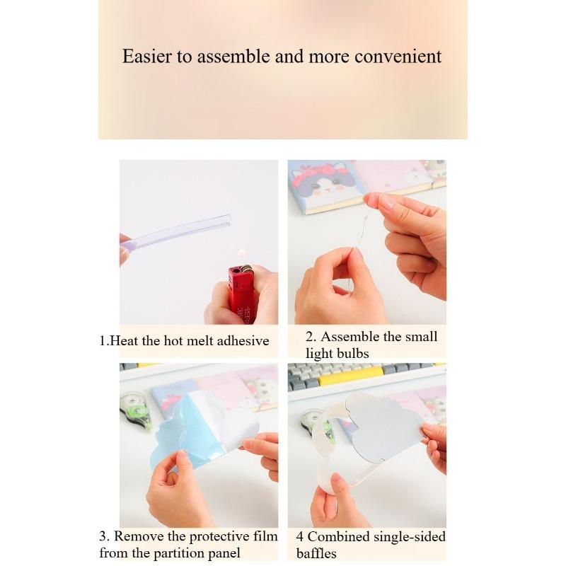 1SET Creative Tulip Flower Sea Night Light Handmade DIY Desktop Decoration Bedside Lamp Ambient Light Ornament Creative Gift