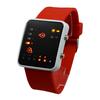 Square Dial Buttons Battery Supply Accurate Adjustable Buckle Sports Watch Unisex Silicone Band LED Display Casual Binary Wrist Watch