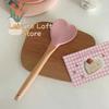 Valentine's Day Gift Set: Heart-Shaped Silicone Spatula with Wooden Handle, Non-Scratch & Easy Clean for Baking Lovers