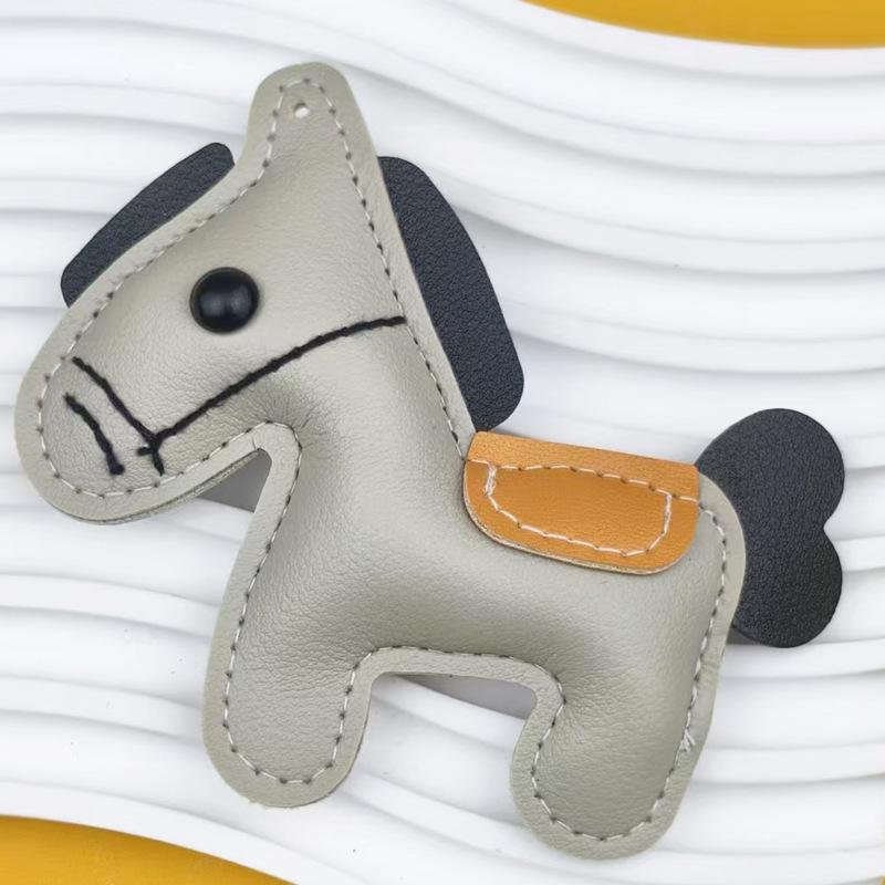Year of the Horse, leather pony keychain pendant, simulated leather pony pendant, there will be money soon, trendy bag pendant.