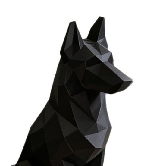 Xiaobudian 3D Printed Geometric Shepherd Dog Ornament, Minimalist Sculpture for Nordic Light Luxury Home Decor, Entry Desk TV Cabinet Accent Gift