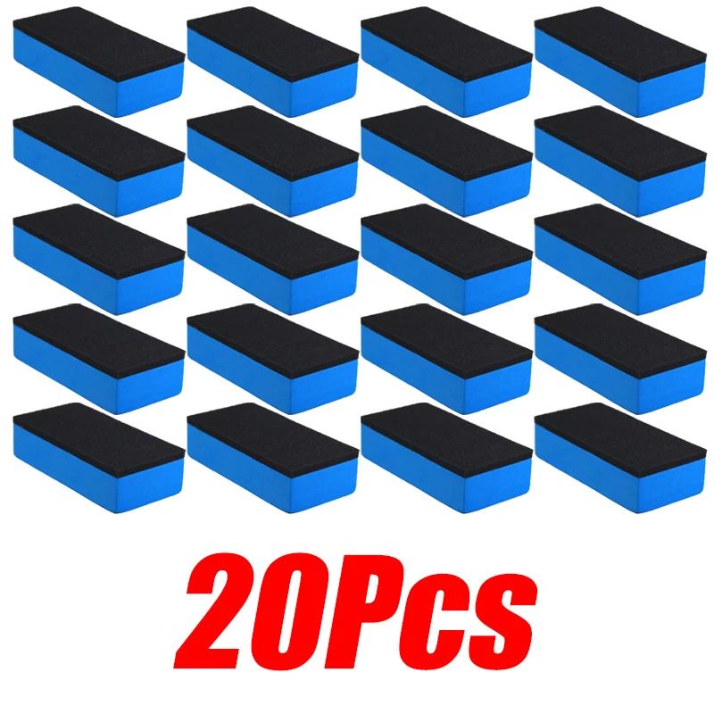 Bil Keramisk Beläggningssvamp Vaxningspad Svampar med Tyg Bilfärg Yta Kristallplätering Svampblock Biltillbehör