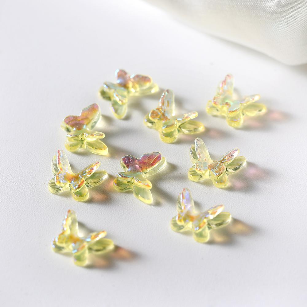 20/50Pcs Mini Aurora Glitter Colorful 3D Resin Butterfly Epoxy Resin Filiings for DIY Epoxy Resin Mold Cratfs Nail Art Fillers