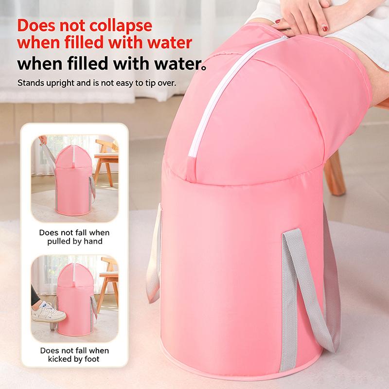 Foldable Insulated Portable Foot Bath Tub - Collapsible Foot Soaking Bucket For Home Spa Foot Care