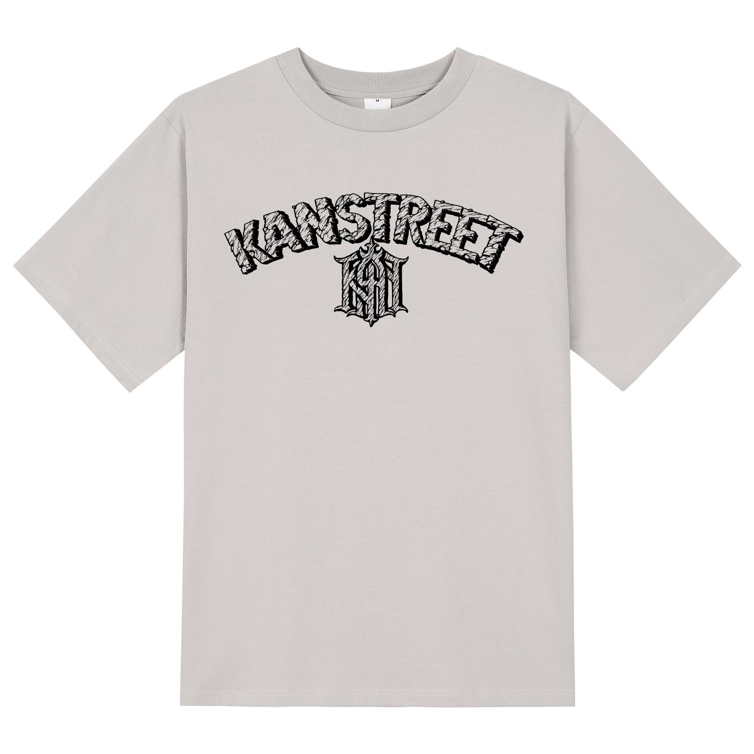 Khan 6312 Ktc0174 Lettering Old Khan Short Sleeve T-Shirt - Beige Beige/L