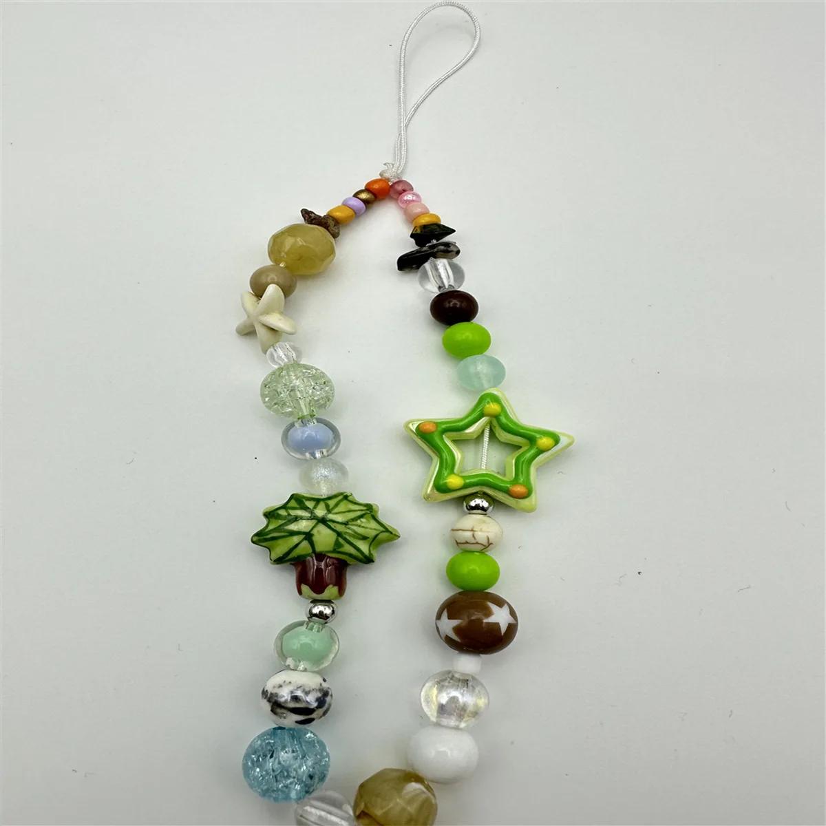 

Звезда Жемчуг Бисер Телефон Цепочка Подвесной Шнур Телефонные Амулеты Телефонный Ремешок Летний Ручной Работы Мобильный Шнур Ювелирные Изделия Подарок