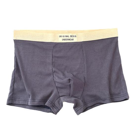 Men Boxer Underwear Mid-rise High Elasticity Shorts Panties Letter Print U-Convex Breathable Underwear Daily Wear