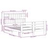 VidaXL Lit bibliothèque sans matelas blanc 160x200 cm bois pin massif 3309969