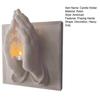 Yousheng Halloween Praying Hands Candle Holder 3D Wall Sconce Art Sculpture Resin Candlestick Home Table Centerpiece Decoration