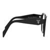Prada Temple Logo Irregular Optical Frame Women's Black Black 52 Basic Packaging-glasses Case + Packaging Box