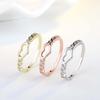 Kvinner hult hjerte Rhinestone innlagt fingerring bryllupsfest smykker gave