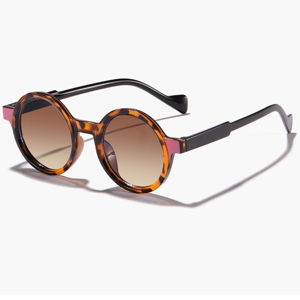 Vintage Round Punk Sunglasses Women Fashion Double Color Gradient Shades UV400 Men Trendy Sun Glasses Lunettes De Soleil Homme