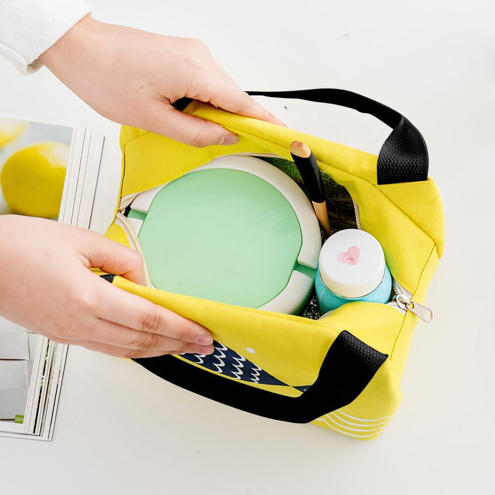 Cute Fish Pattern Lunch Bag Picnic Bento Thermal Portable Oxford Waterproof Lovely Women Girl Lunch W