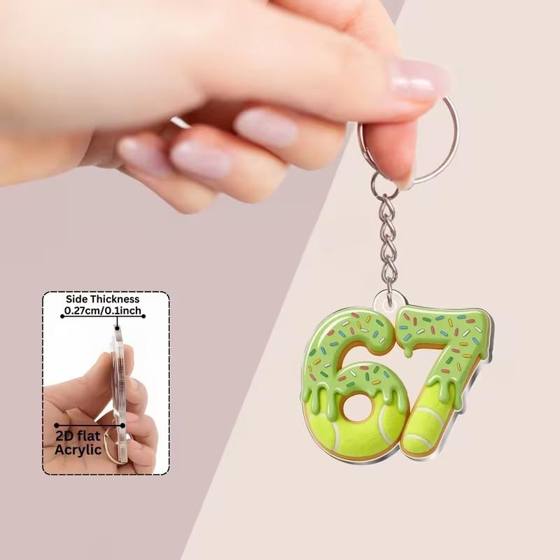 Sports Acrylic Keychain: Football, Baseball, Basketball, Rugby, Volleyball Pendant 5CM