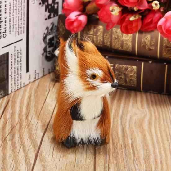 Simulation Animal Squirrel Plush Lifelike Christmas Tree Ornament Decoration