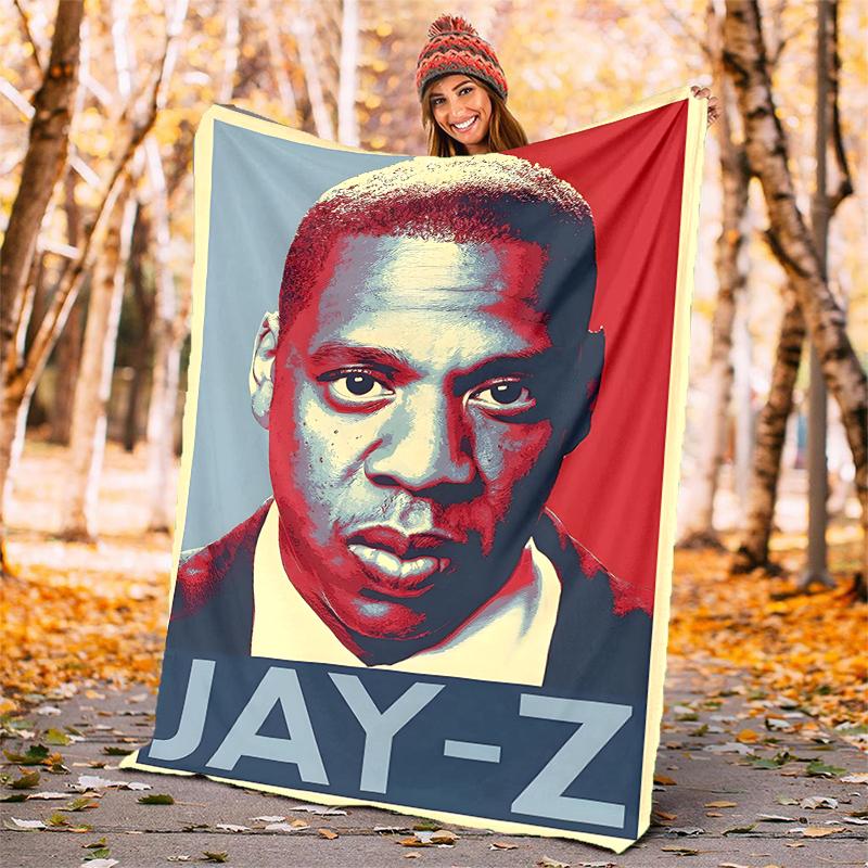 Jay-Z Flannel Blanket Soft All-Season Throw, Design for Camping, Car Travel, Hiking Sofa, Bed, Office Perfect Gift for Parties