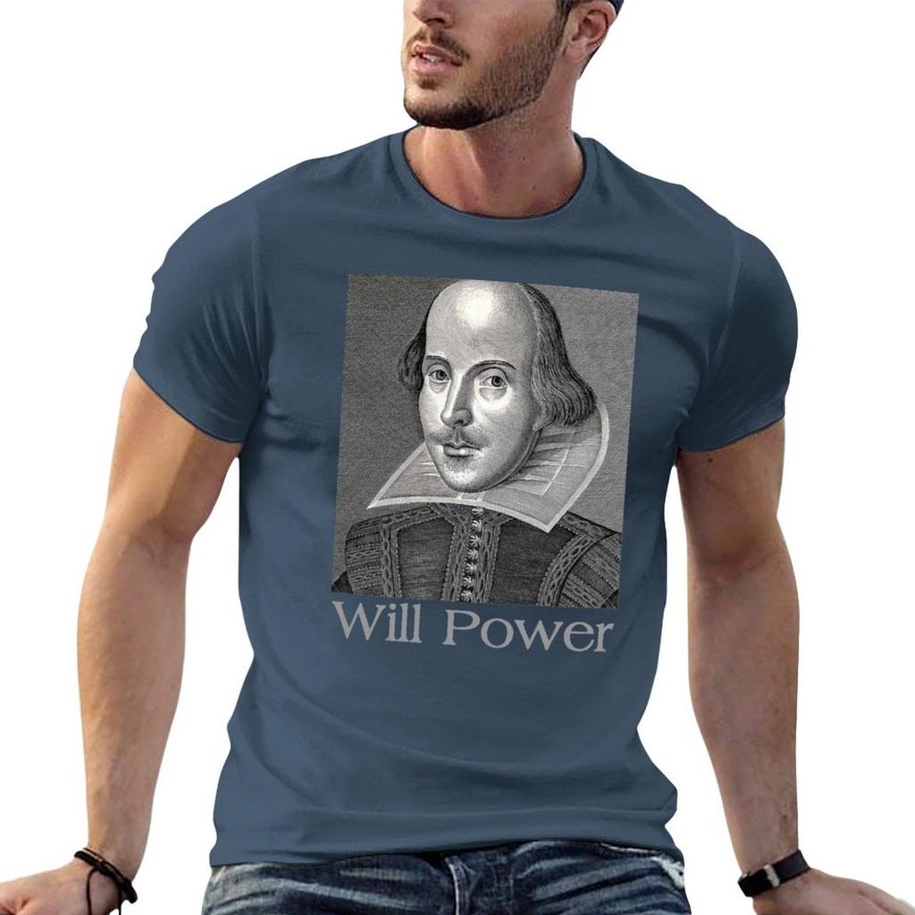 Shakespeare Gifts Shakespeare Will Power Funny Gift Ideas with Classic William Shakespeare Portrait for Teacher Bard TShirt