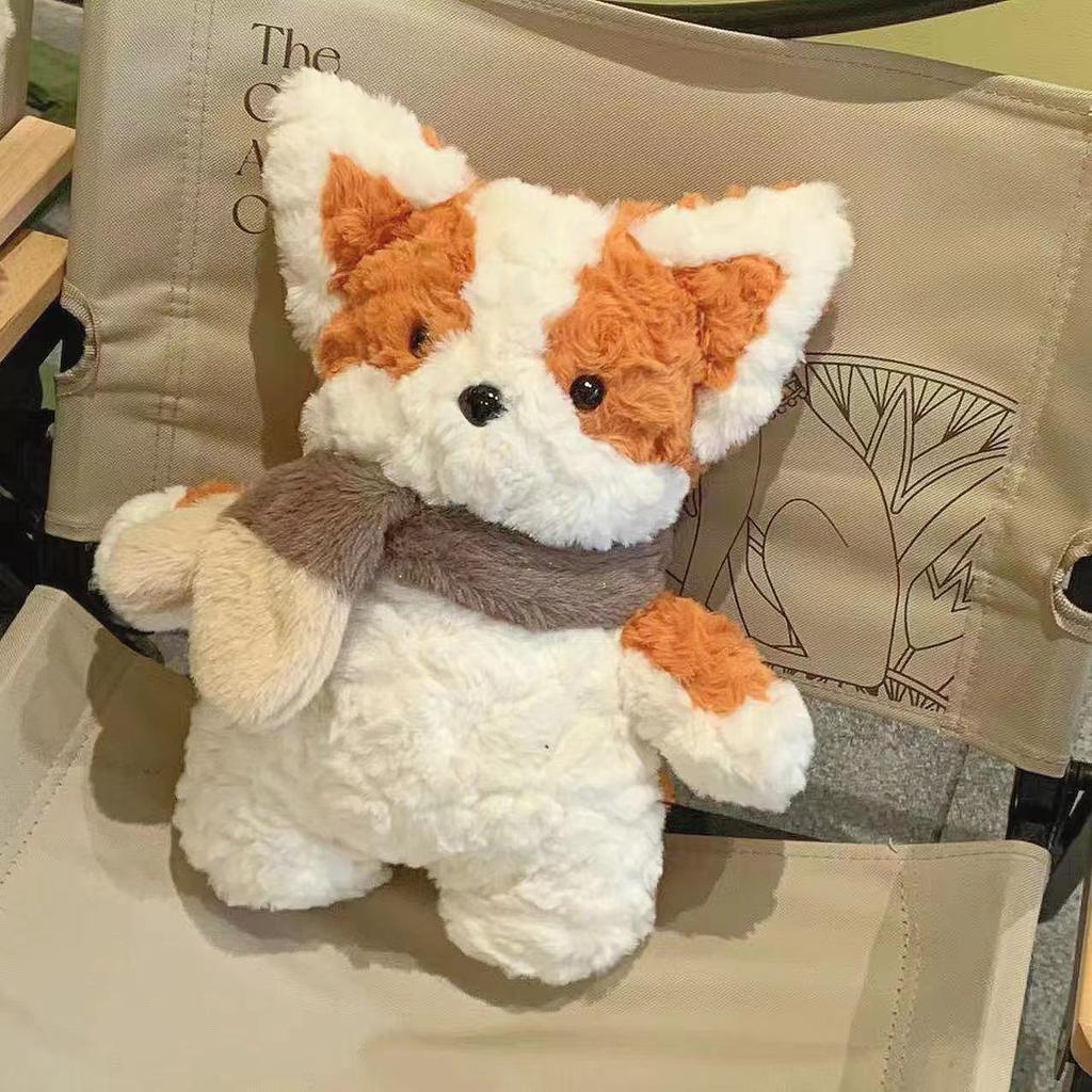 New Scarf Puppy Plush Toys Corgi Dolls Children Dolls Cute Dolls