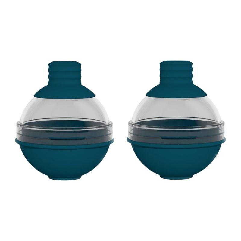 

Pack of 2 Professional Ice Spheres Molds Leak Proof Funnel System Ice Ball Maker темно-зеленого