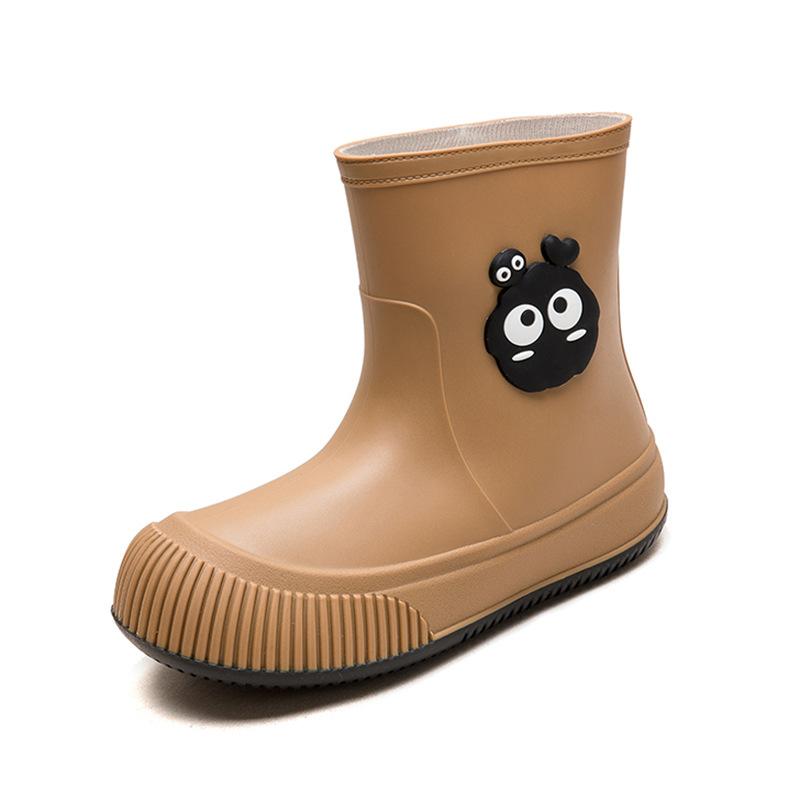 

Женские короткие резиновые сапоги, новые резиновые сапоги с рисунком из мультфильмов, модная и легкая водонепроницаемая и нескользящая обувь для отдыха на природе 40 коричневый