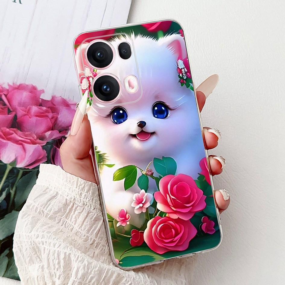 For OPPO Reno13 Pro 5G Case CPH2697 Fashion Flower Butterfly Soft Silicone Phone Cover For OPPO Reno 13 CPH2689 Reno13Pro Bumper