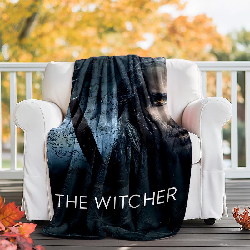 1pc The Witcher Theme Blanket - Digital Print, Polyester, Cozy for All Seasons, Perfect for Outdoor, and Travel